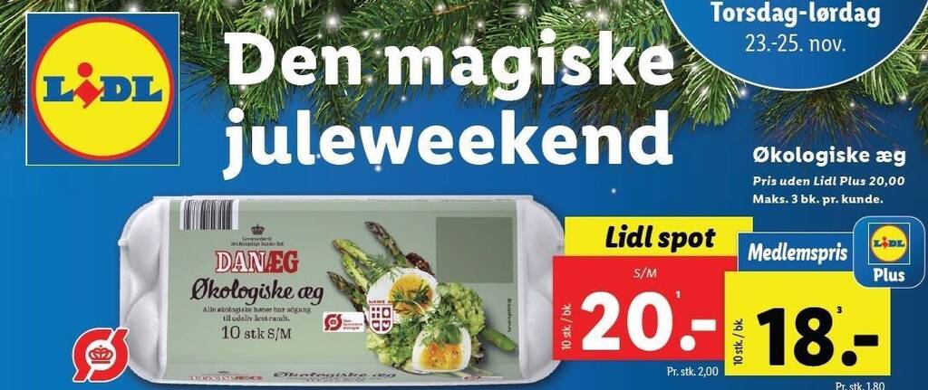 Lidl Økologiske æg tilbud