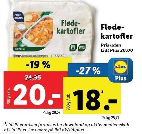 Lidl Flødekartofler tilbud