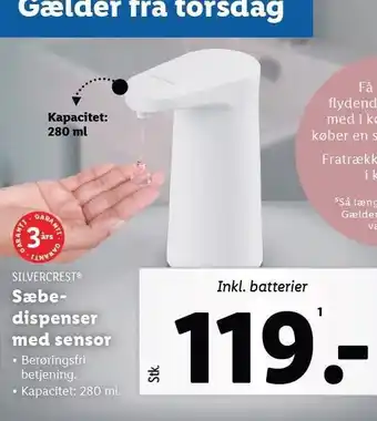 Silvercrest - sæbedispenser med sensor