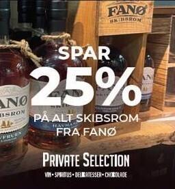 Tarup Center Spar 25% på alt skibsrom fra fanø tilbud