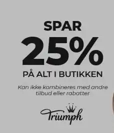 Tarup Center Spar 25% på alt i butikken tilbud