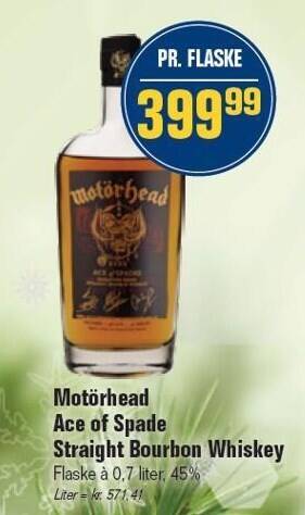 Otto Duborg Motörhead ace of spade straight bourbon whiskey tilbud