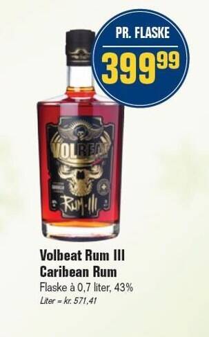 Otto Duborg Volbeat rum iii caribean rum tilbud