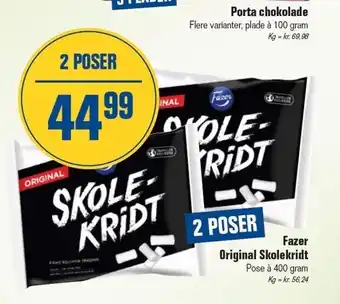 Otto Duborg Fazer original skolekridt tilbud