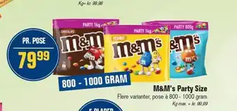 Otto Duborg M&m's party size tilbud