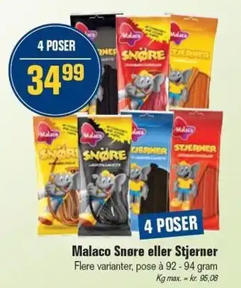Otto Duborg Malaco snøre eller stjerner tilbud