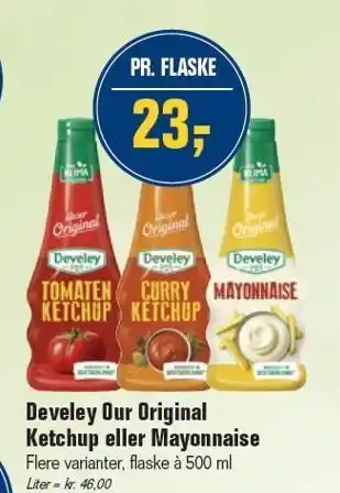 Otto Duborg Develey our original ketchup eller mayonnaise tilbud