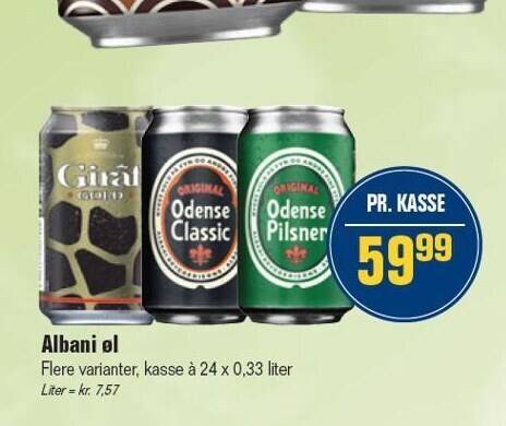 Otto Duborg Albani øl tilbud