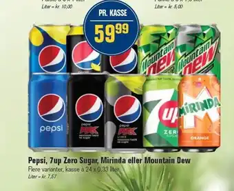 Otto Duborg Pepsi, 7up zero sugar, mirinda eller mountain dew tilbud