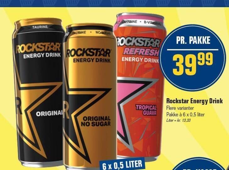 Otto Duborg Rockstar energy drink tilbud