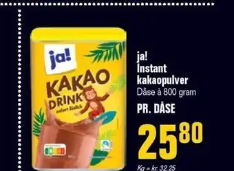 Otto Duborg Ja! instant kakaopulver tilbud