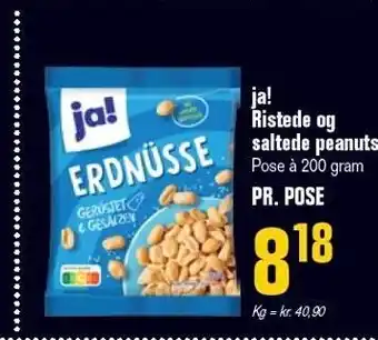 Otto Duborg Ja! ristede og saltede peanuts tilbud