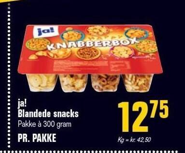 Otto Duborg Ja! blandede snacks tilbud