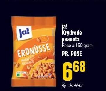 Otto Duborg Ja! krydrede peanuts tilbud