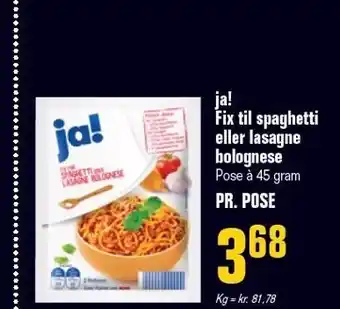 Otto Duborg Ja! fix til spaghetti eller lasagne bolognese tilbud