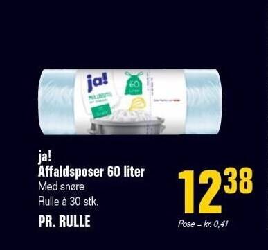 Otto Duborg Ja! affaldsposer 60 liter tilbud