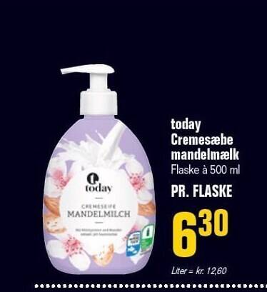 Otto Duborg Today cremesæbe mandelmælk tilbud
