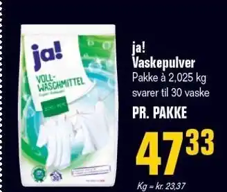 Otto Duborg Ja! vaskepulver tilbud