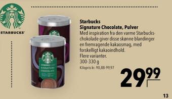Citti Starbucks kakaodrikspulver tilbud