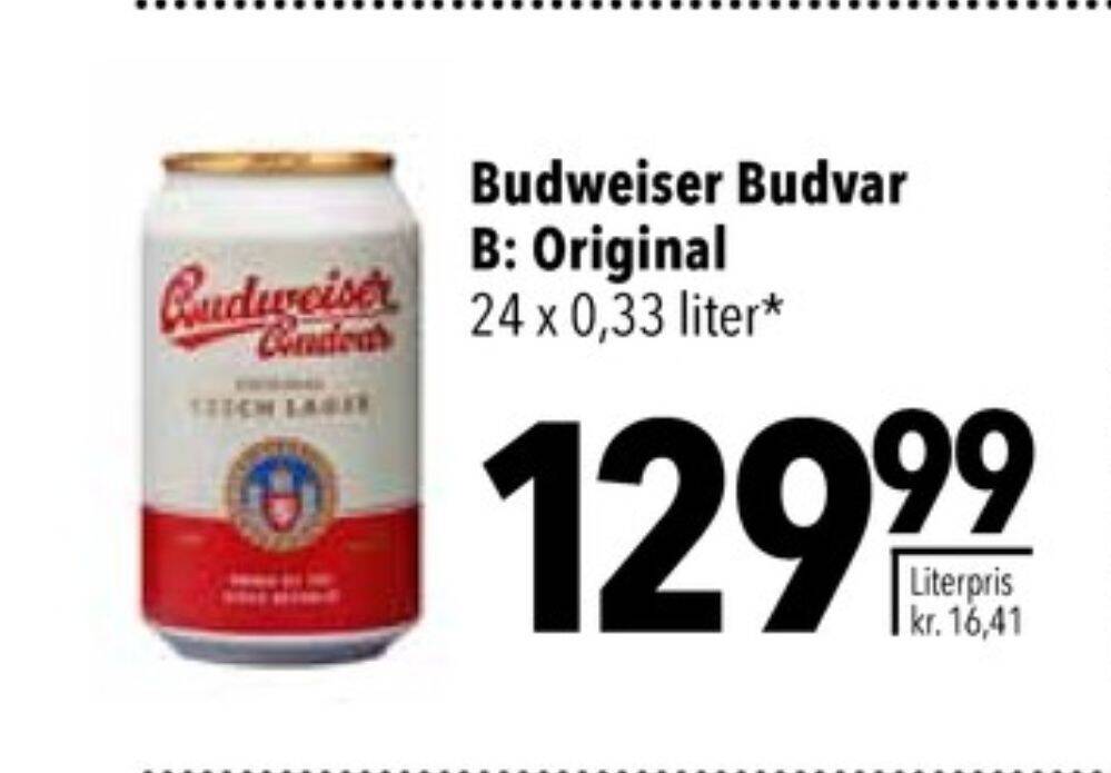Citti Budvar øl tilbud
