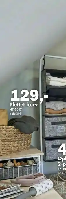 Biltema Flettet kurv tilbud