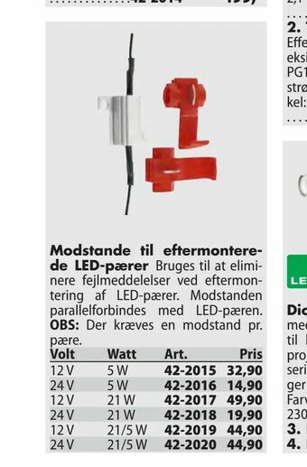 Biltema Modstande til eftermonterede LED-pærer tilbud