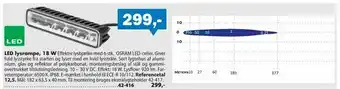 Biltema LED lysrampe, 18 W tilbud
