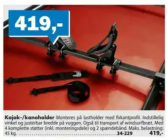 Kajak-/kanoholder