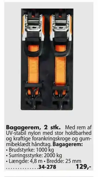 Biltema Bagagerem, 2 stk tilbud