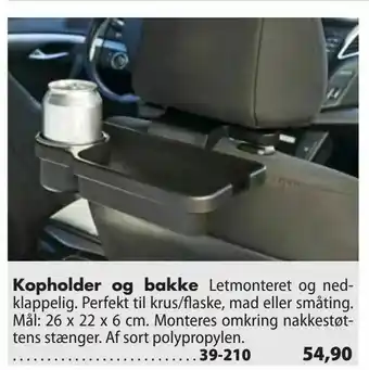 Kopholder og bakke