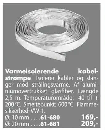 Biltema Varmeisolerende kabel strømpe tilbud
