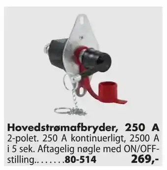 Biltema Hovedstrømafbryder, 250 A tilbud