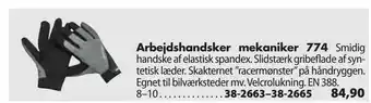 Biltema Arbejdshandsker mekaniker 774 tilbud
