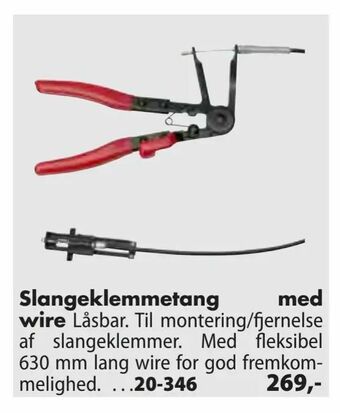 Slangeklemmetang med wire
