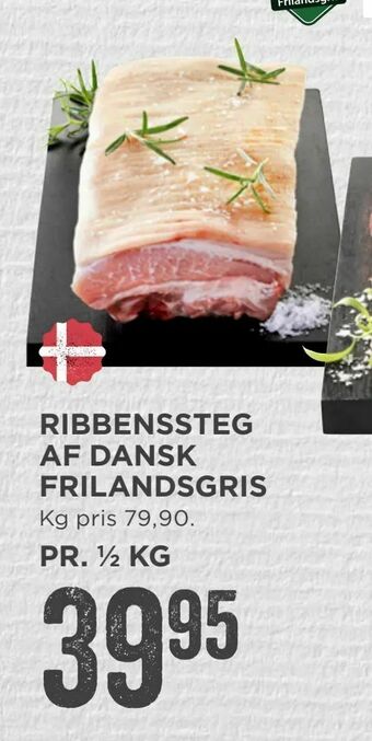 MENY Ribbenssteg af dansk frilandsgris tilbud