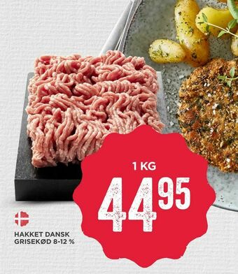 MENY Hakket dansk grisekød 8-12 % tilbud