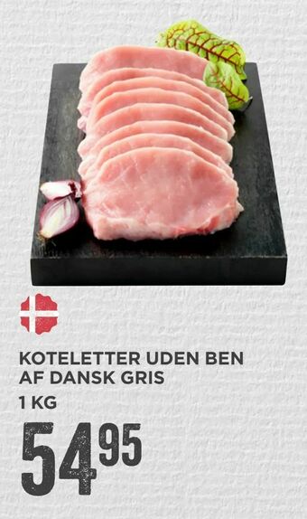 MENY Koteletter uden ben af dansk gris tilbud