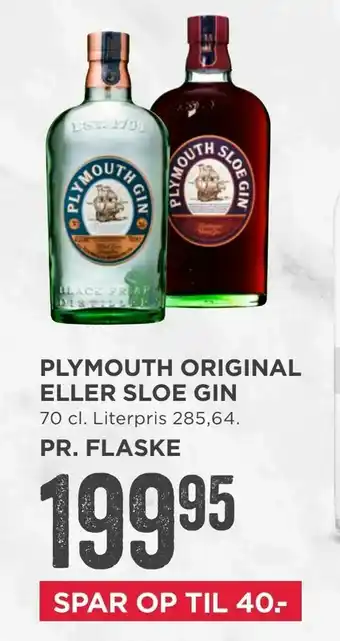 MENY Plymouth original eller sloe gin tilbud