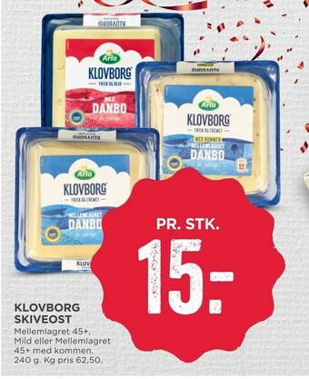 MENY Klovborg skiveost tilbud