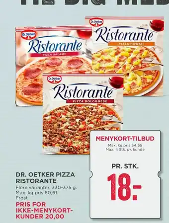 MENY Dr. oetker pizza ristorante tilbud