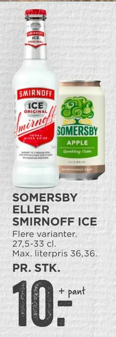 MENY Somersby eller smirnoff ice tilbud