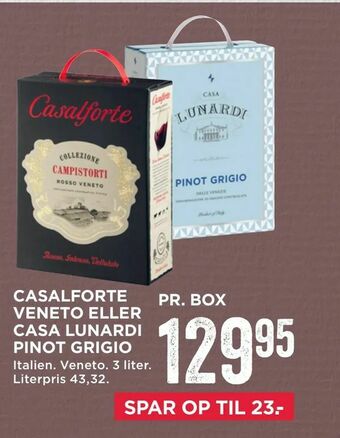 MENY Casalforte veneto eller casa lunardi pinot grigio tilbud