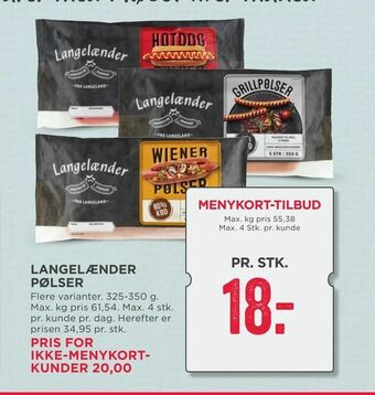 MENY Langelænder pølser tilbud