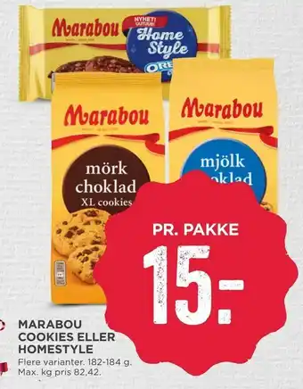 MENY Marabou cookies eller homestyle tilbud
