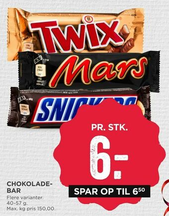 MENY Chokoladebar tilbud