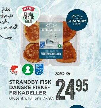 MENY Strandby fisk danske fiske­ frikadeller tilbud