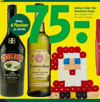 Coop 365 Bailey's likør eller brøndums snaps tilbud