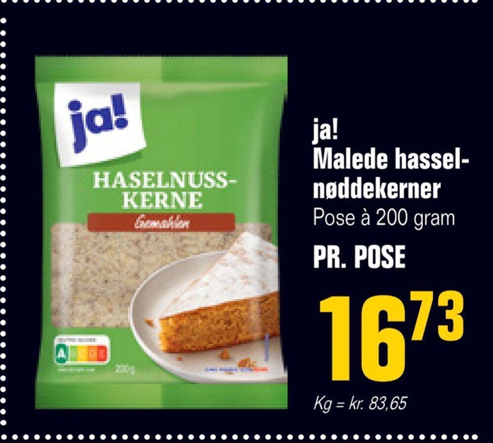 Otto Duborg Ja! malede hasselnøddekerner tilbud