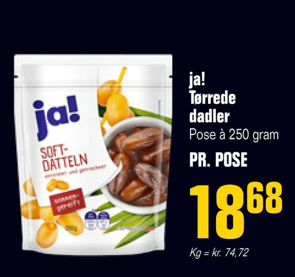 Otto Duborg Ja! tørrede dadler tilbud