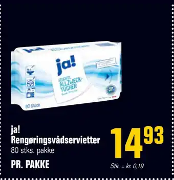 Ja! rengøringsvådservietter